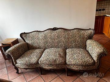 Salotto completo vintage in legno