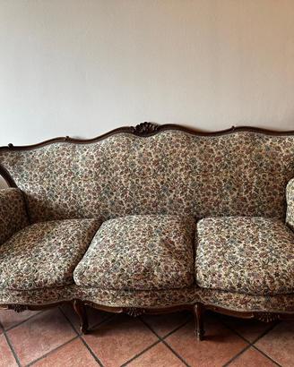 Salotto completo vintage in legno