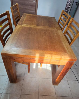 Tavolo legno massello 160x90 allungabile