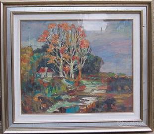 PAESAGGIO CON ALBERI E CASA - BRUNO MARINI