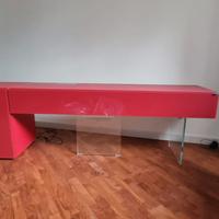 Mobile TV LAGO 36e8 Glass rosso rubino 220 cm