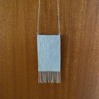 Borsetta argento H&M con strass e frange
