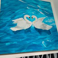 quadro olio su tela 100x100 circa