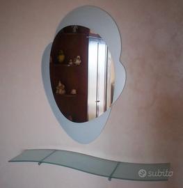 Stupenda CONSOLLE cristallo satinato con specchio