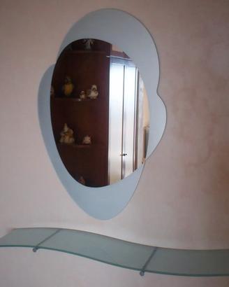 Stupenda CONSOLLE cristallo satinato con specchio