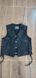 gilet in pelle nero