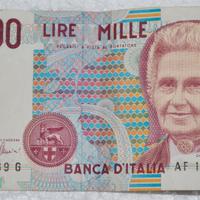 1000 Lire in carta commemorative Montessori 1990