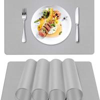 NUOVA Tovaglietta in Pelle Grigio, Set di 4 Tovagl