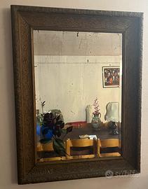 Specchio liberty con rosa dipinta tutto originale