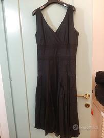 Vestito da sera nero ricamato Marella 