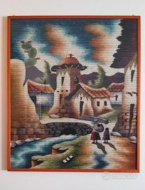 QUADRO DI LANA DI ALPACA  PERUVIANO