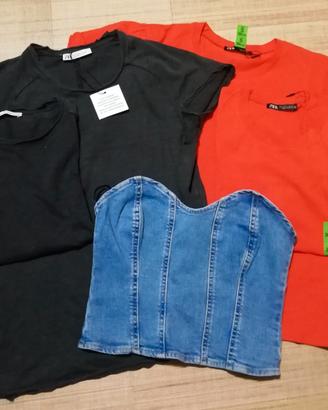 T-SHIRT GONNE VESTITI NUOVI ZARA STRADIVARIUS