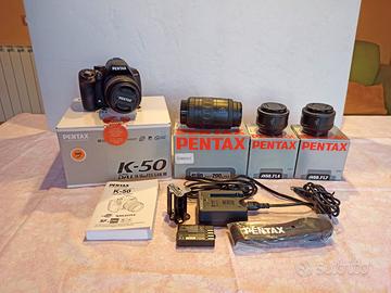 Pentax K-50 + 50mmf1.4, 50mmf1.7, 18-55mm 80-200mm