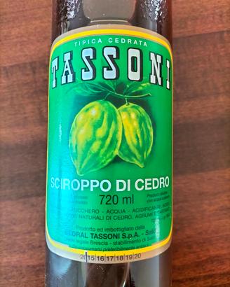 Bottiglia Tassoni  Cedrata Sciroppo Vintage