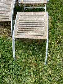 Sdraio in teck (2 pezzi )SCHONHUBER FRANCHI