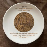 Piatto By Piero FORNASETTI Moneta Anno 1973