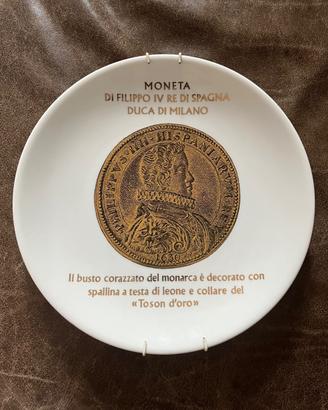 Piatto By Piero FORNASETTI Moneta Anno 1973