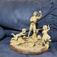 Scultura Porcellana Biscuit dell'artista Visentin