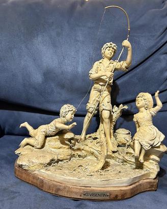 Scultura Porcellana Biscuit dell'artista Visentin
