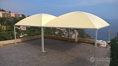 Gazebo 6x6 piantoni con gronda