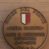 Medaglia Gioco del Ponte1986 Vittoria mezzogiorno