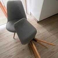 Sedie in tessuto grigio