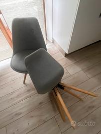 Sedie in tessuto grigio