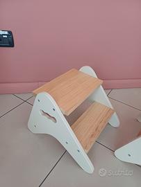 Scaletta - rialzo in legno per bambini 