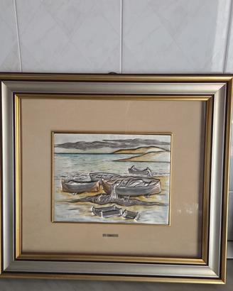 Quadri con rifiniture oro e argento