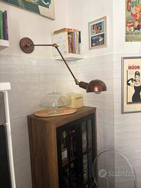 Lampada da muro - articolata e flessibile - bronzo