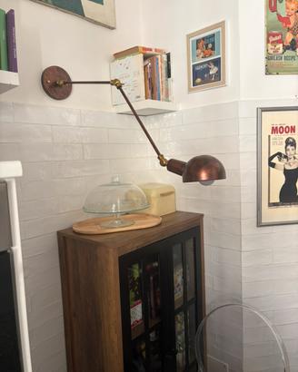 Lampada da muro - articolata e flessibile - bronzo