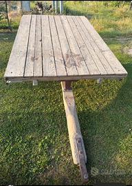 Carro in legno mono asse Lunghezza 2.60 x1.60