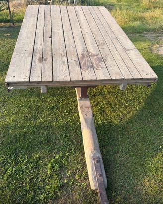 Carro in legno mono asse Lunghezza 2.60 x1.60