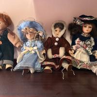 15 mini bambole in porcellana