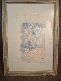 Acquarello su Carta 1982 di Bruno Saetti