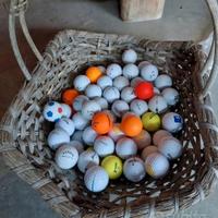 60 palline da golf usate assortite