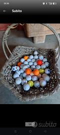 60 palline da golf usate assortite