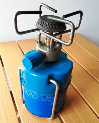 fornelletto e lampada a gas da campeggio