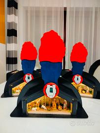 Lucerna Carabinieri con presepe artigianale a LED 