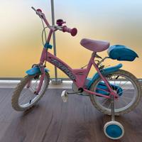 bicicletta con rotelle  bambina