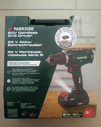Set trapano avvitatore Parkside +  batteria 20V