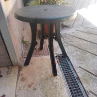 5 tavoli tondi in plastica