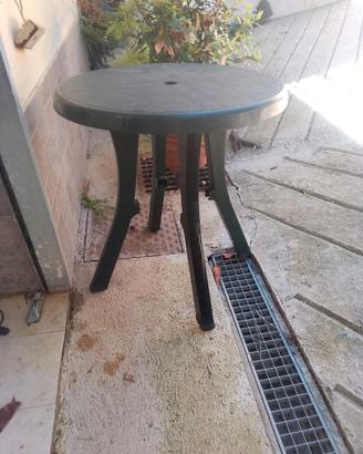 5 tavoli tondi in plastica