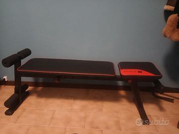 Panca Nuova nera e rossa  Domyos