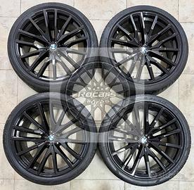 Cerchi 22 neri e pneumatici originali Bmw X5 X6