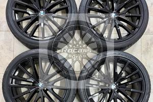 Cerchi 22 neri e pneumatici originali Bmw X5 X6
