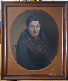 Ritratto di una vecchia donna del XIX secolo.