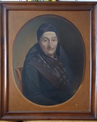 Ritratto di una vecchia donna del XIX secolo.
