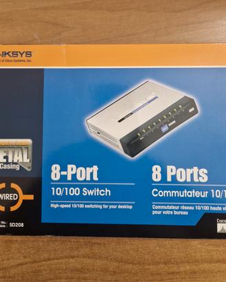 Switch Ethernet 8 Porte Linksys SD208