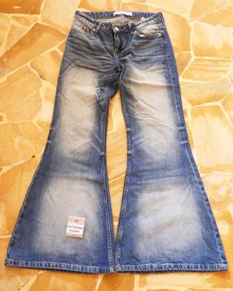 👖 JEANS MAX ZAMPA extra flare Bershka 100% cotone